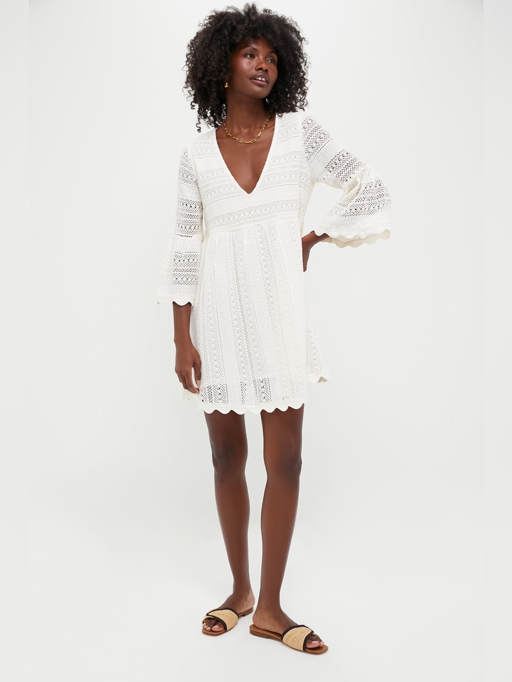 Pomander Place Ivory Lace Linnea Dress, Size Xs